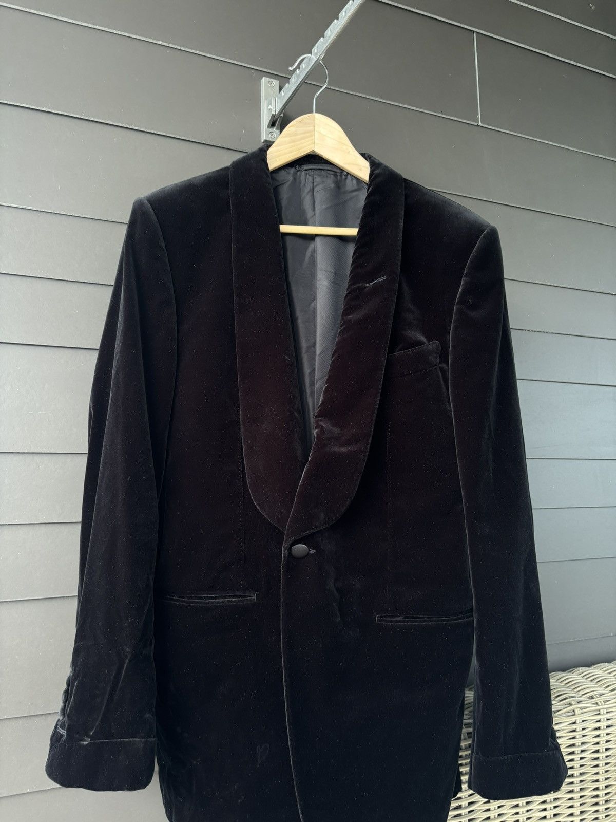 Tom Ford Tom Ford Shelton Velvet Blazer Evening Jacket Size 50R - 7 Thumbnail