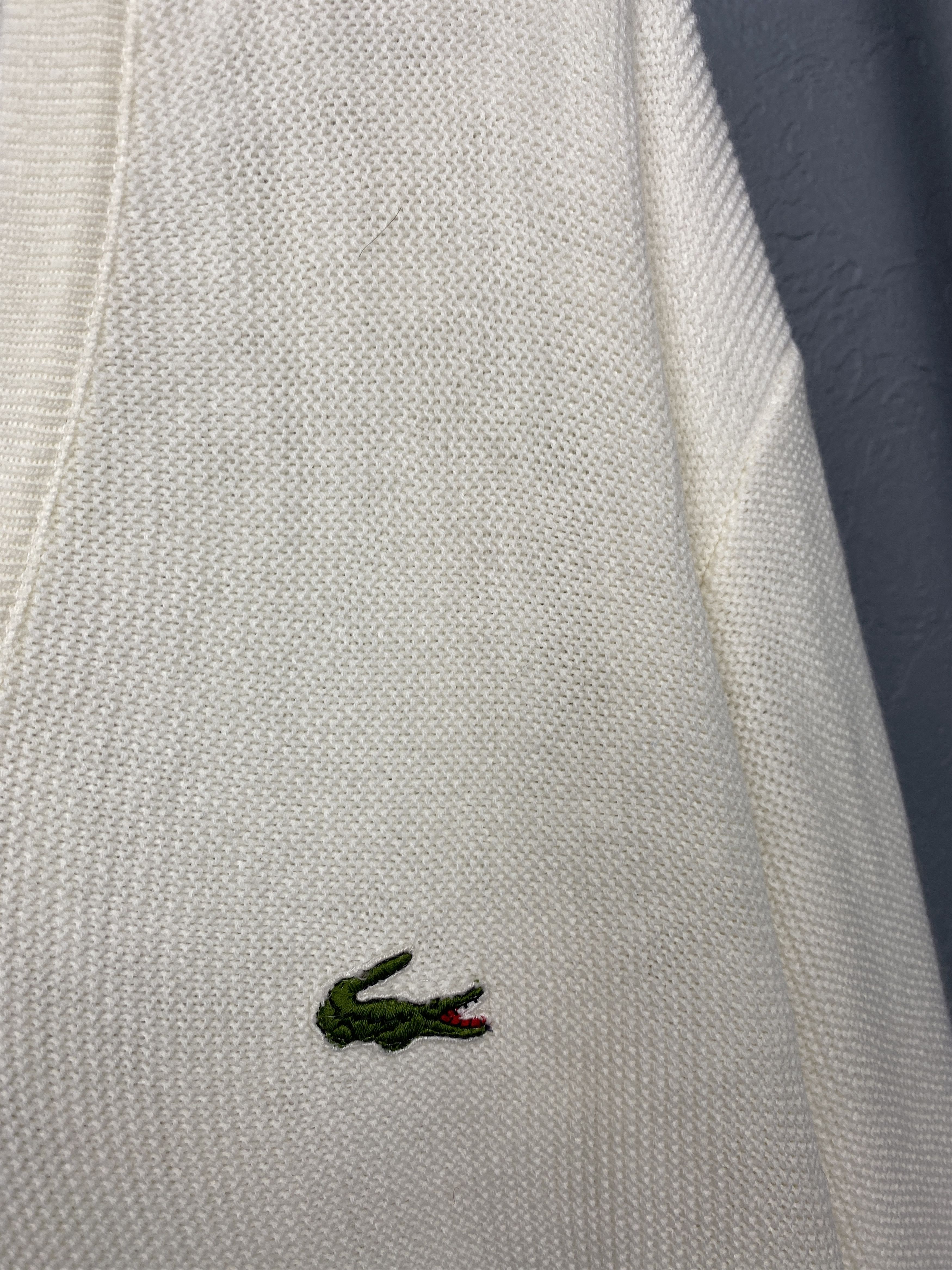 Lacoste Chemise Lacoste Vintage Mens Knit V-Neck Sweater Size US L / EU 52-54 / 3 - 3 Thumbnail