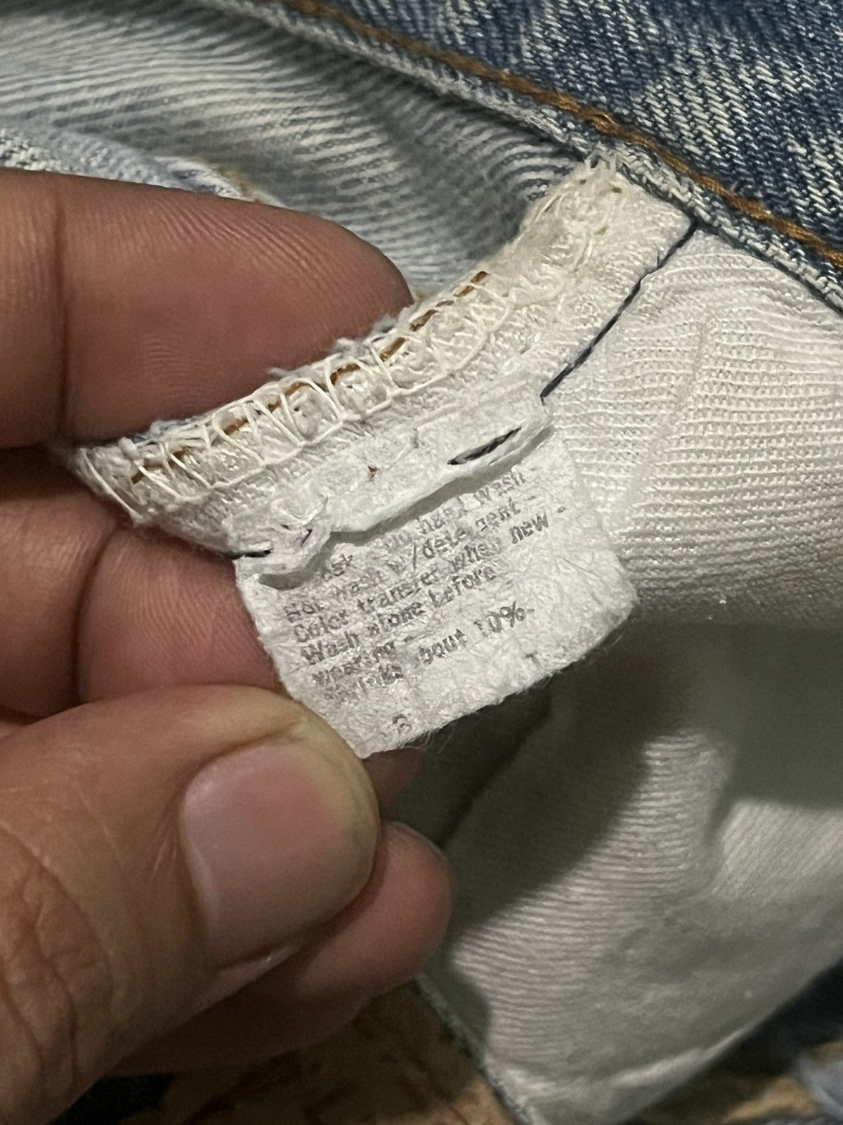 Levi's × Levi's Vintage Clothing × Vintage Vintage 80s Levi’s 501 Button Fly Blue Washed Trashed Jeans Size US 28 / EU 44 - 17 Thumbnail