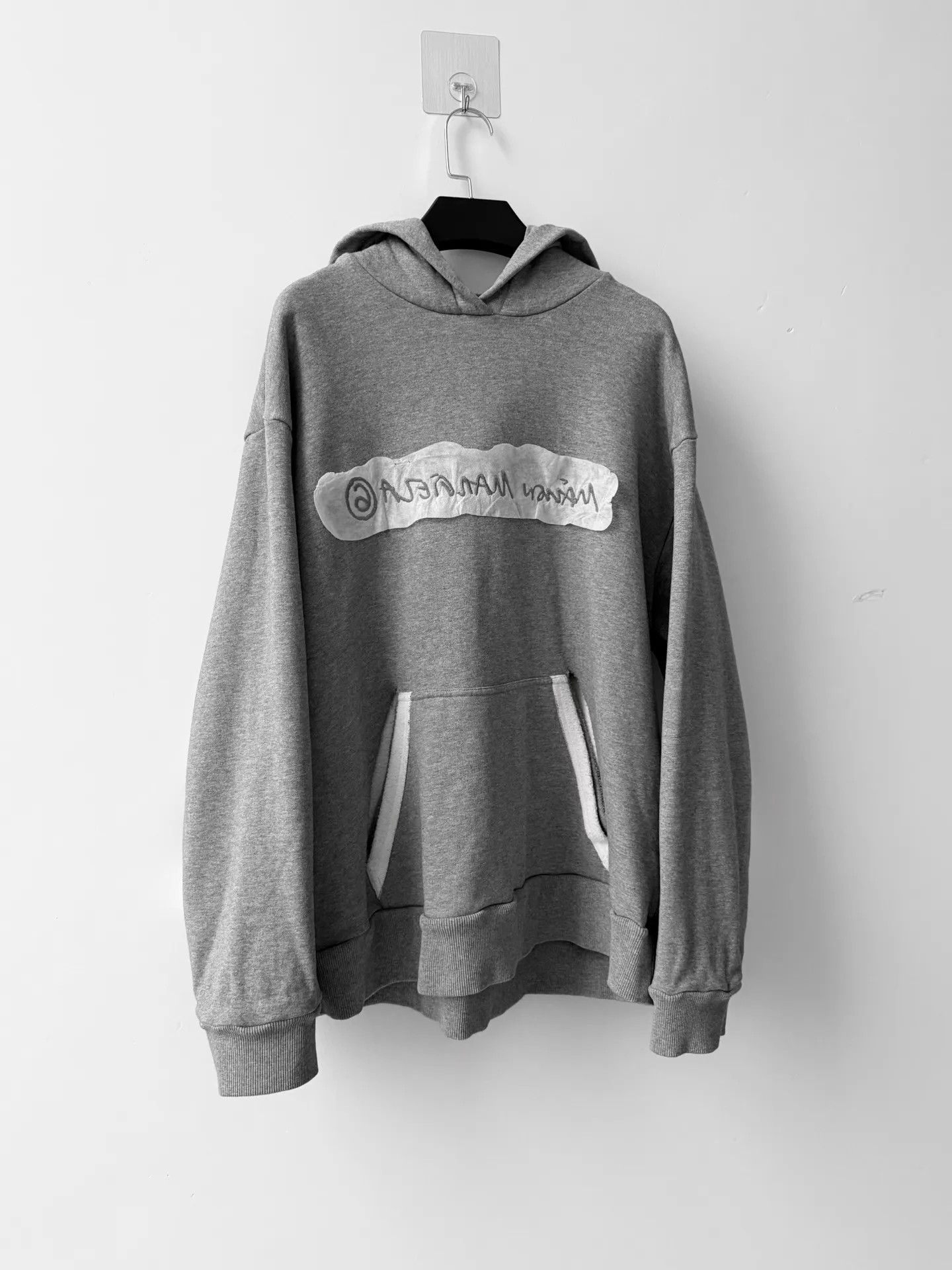 MM6 MM6 Maison Margiela F/W21 Fleece Hoodie Gray/Off-White S Size S / US 4 / IT 40 - 2 Thumbnail