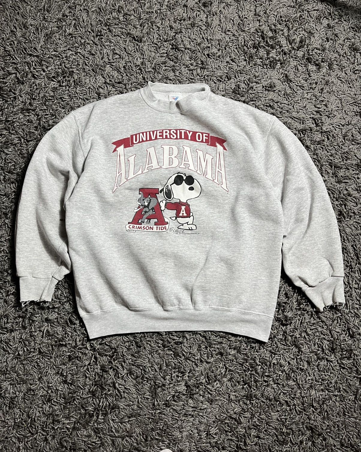 NFL VINTAGE ALABAMA SNOOPY 1971 COTTON SWEATSHIRT MADE IN USA Size US L / EU 52-54 / 3 - 1 Thumbnail