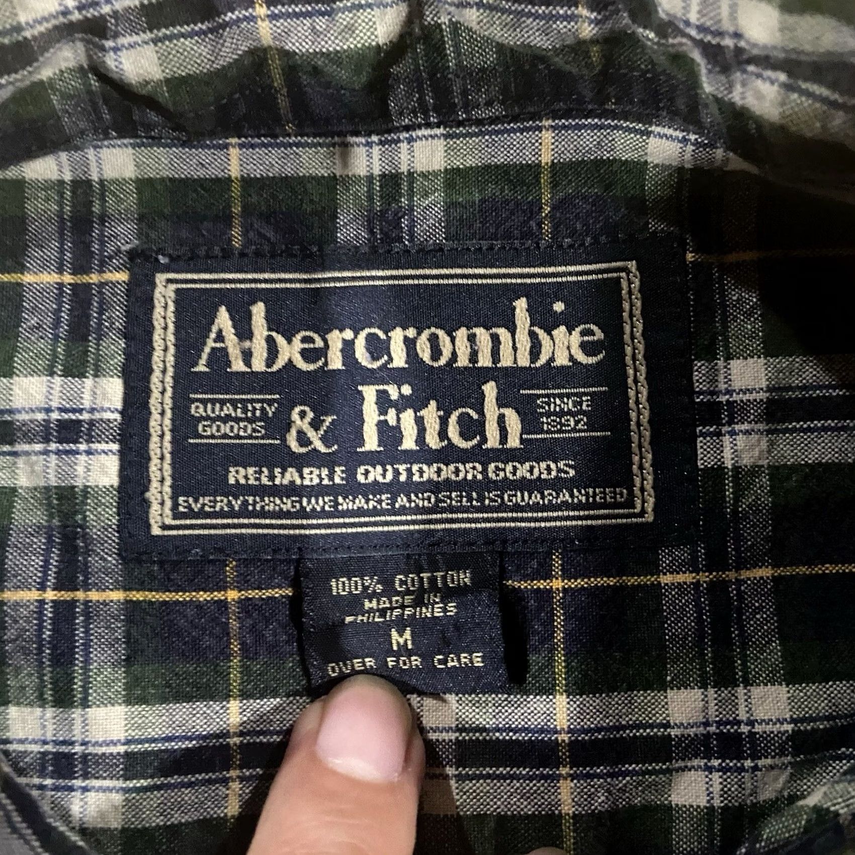 Abercrombie & Fitch VINTAGE Abercrombie & Fitch Shirt Mens M Plaid Oversized Button Up Long Sleeve Size US M / EU 48-50 / 2 - 5 Thumbnail