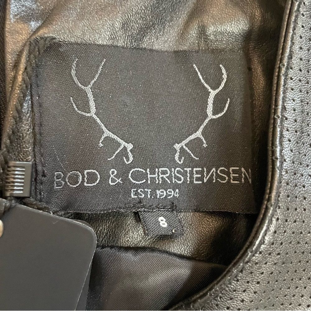Other NWT New Bod & Christensen Sleeveless Dolly Black Leather Dr Size M / US 6-8 / IT 42-44 - 9 Thumbnail
