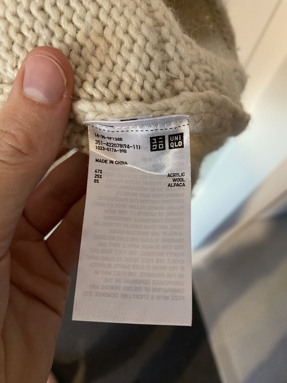 JW Anderson × Uniqlo Cream J.W Anderson Mock Neck Alpaca Blend Sweater Size US M / EU 48-50 / 2 - 6 Thumbnail