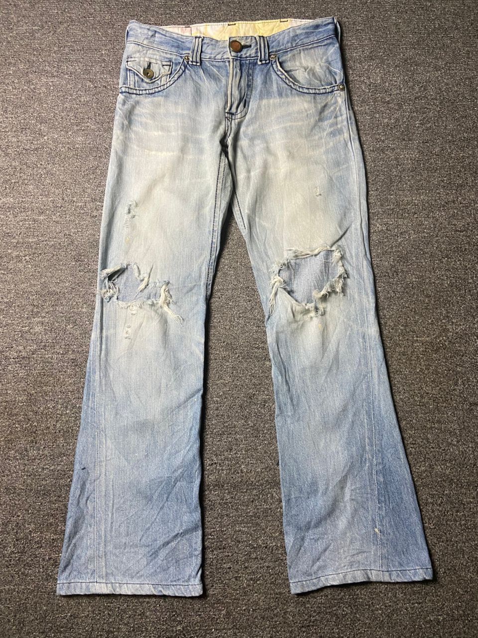 Edwin Edwin Blue Trip Distressed Denim Ripped Jeans (152) Size US 32 / EU 48 - 1 Thumbnail