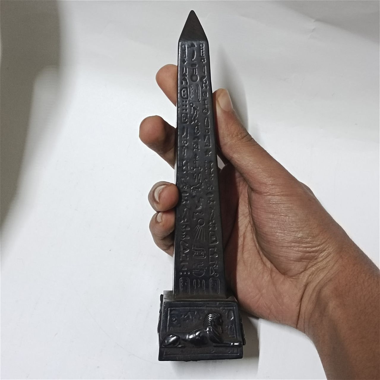Other Egyptian obelisk with hieroglyphs—pharaonic decor Size ONE SIZE - 9 Thumbnail