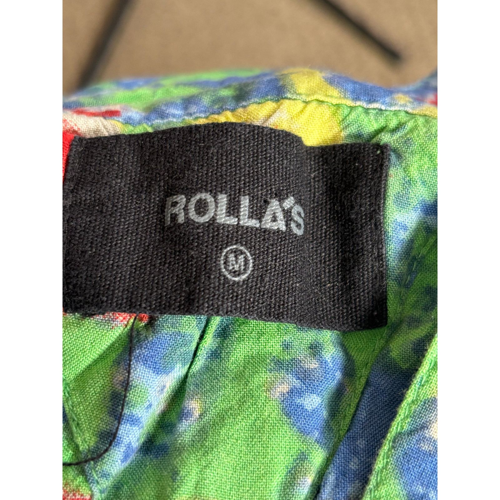 Rolla's Rolla’s Abstract Sunflower Print Viscose Shirt Blue Green Size US M / EU 48-50 / 2 - 7 Thumbnail