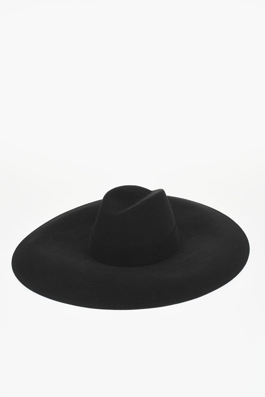 Solid-Color Rabbit-Felt Floppy Hat