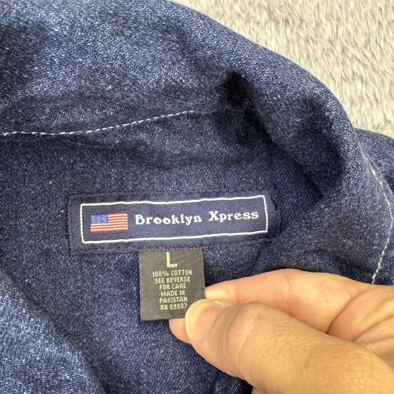 Vintage VINTAGE Brooklyn Xpress Vest Mens Large Blue Denim Utility Workwear Pockets 100% Cotton Size US L / EU 52-54 / 3 - 4 Thumbnail