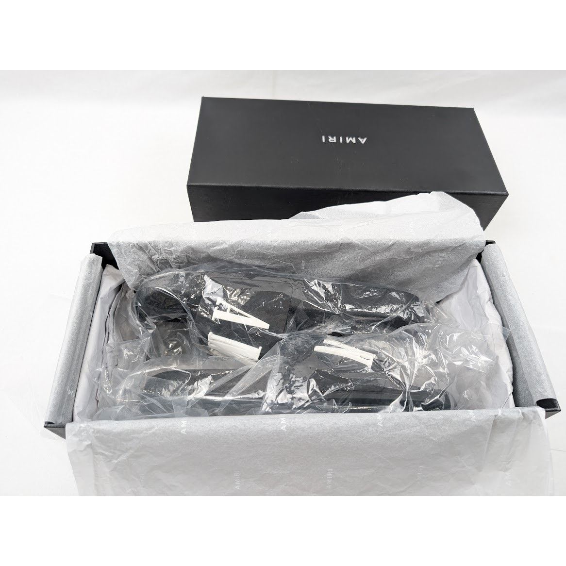 Amiri o1rshd1 Logo Pool Slide Slipper in Black/White Size US 7 / EU 40 - 18 Thumbnail