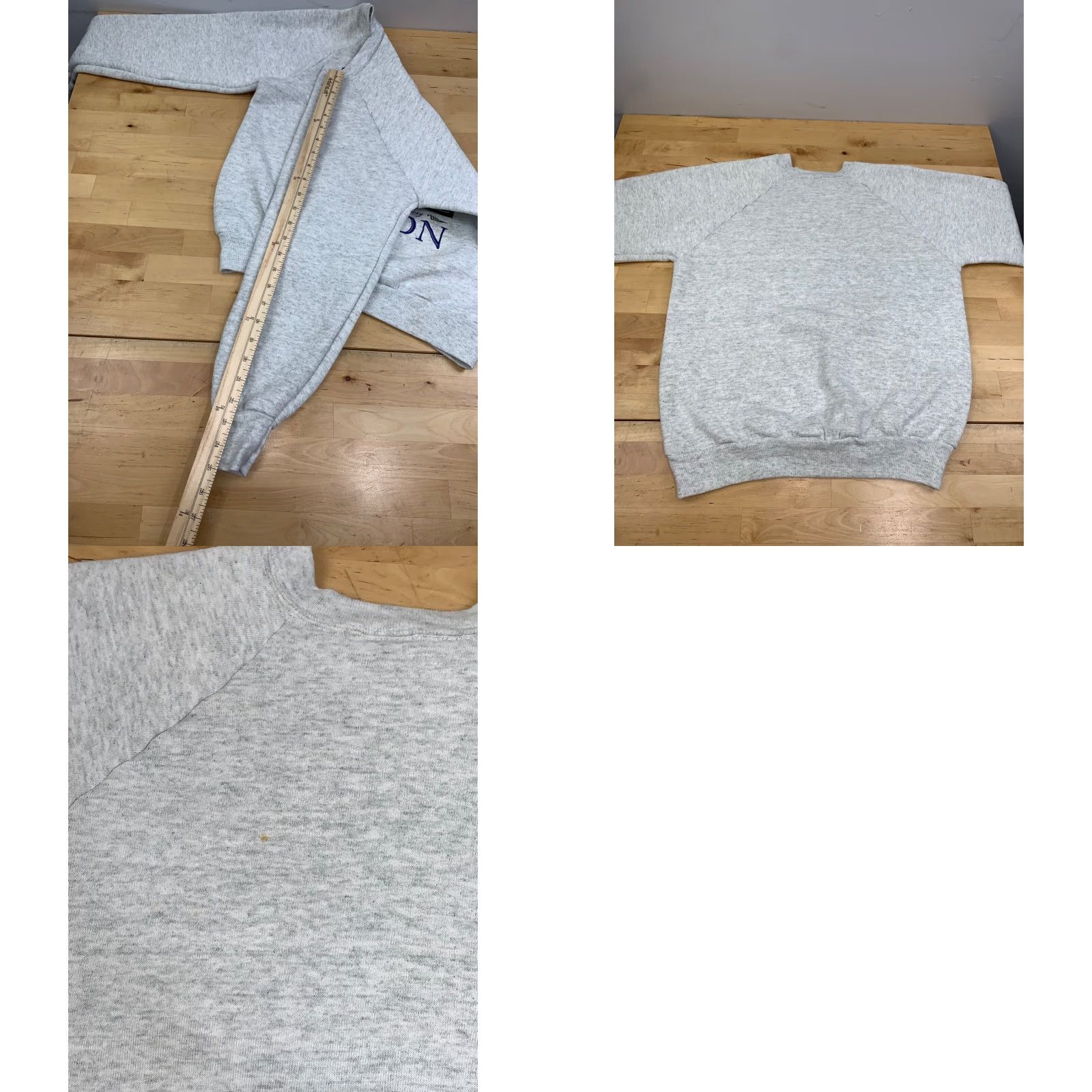 Fruit Of The Loom VINTAGE Boston Sweatshirt Pullover Adult M Gray Casual Sailing Ships USA 90s Nautical Graphic Print Sweatshirt Pullover Mens Gray Boston Ships 90s USA Size US M / EU 48-50 / 2 - 8 Thumbnail