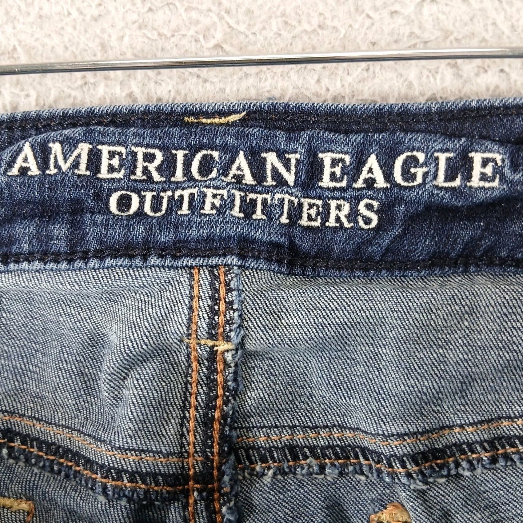 American Eagle Outfitters American Eagle Jegging Super Stretch Skinny Denim Size 0 Short Dark Wash Size 25" / US 0 / IT 36 - 4 Thumbnail
