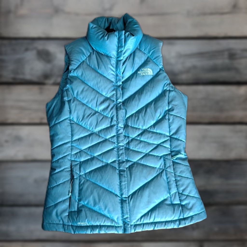 The North Face The North Face Aconcagua Full Zip 550 Down Puffer Vest Jacket Coat Women S Blue Size S / US 4 / IT 40 - 1 Thumbnail