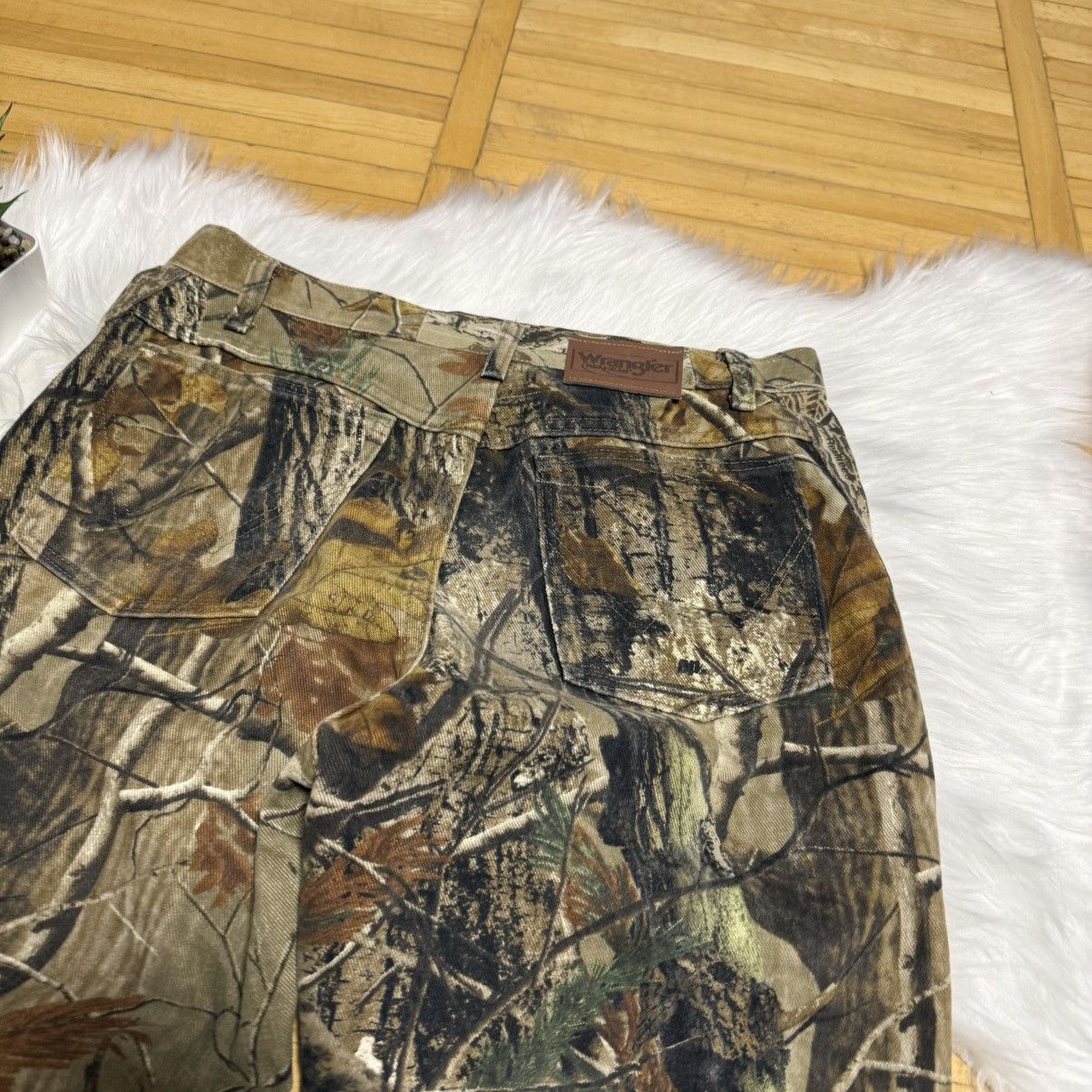 Wrangler 📌 Vintage Wrangler Realtree Camo Y2K Baggy Jeans Rare Size 38" / US 16 / IT 52 - 5 Thumbnail