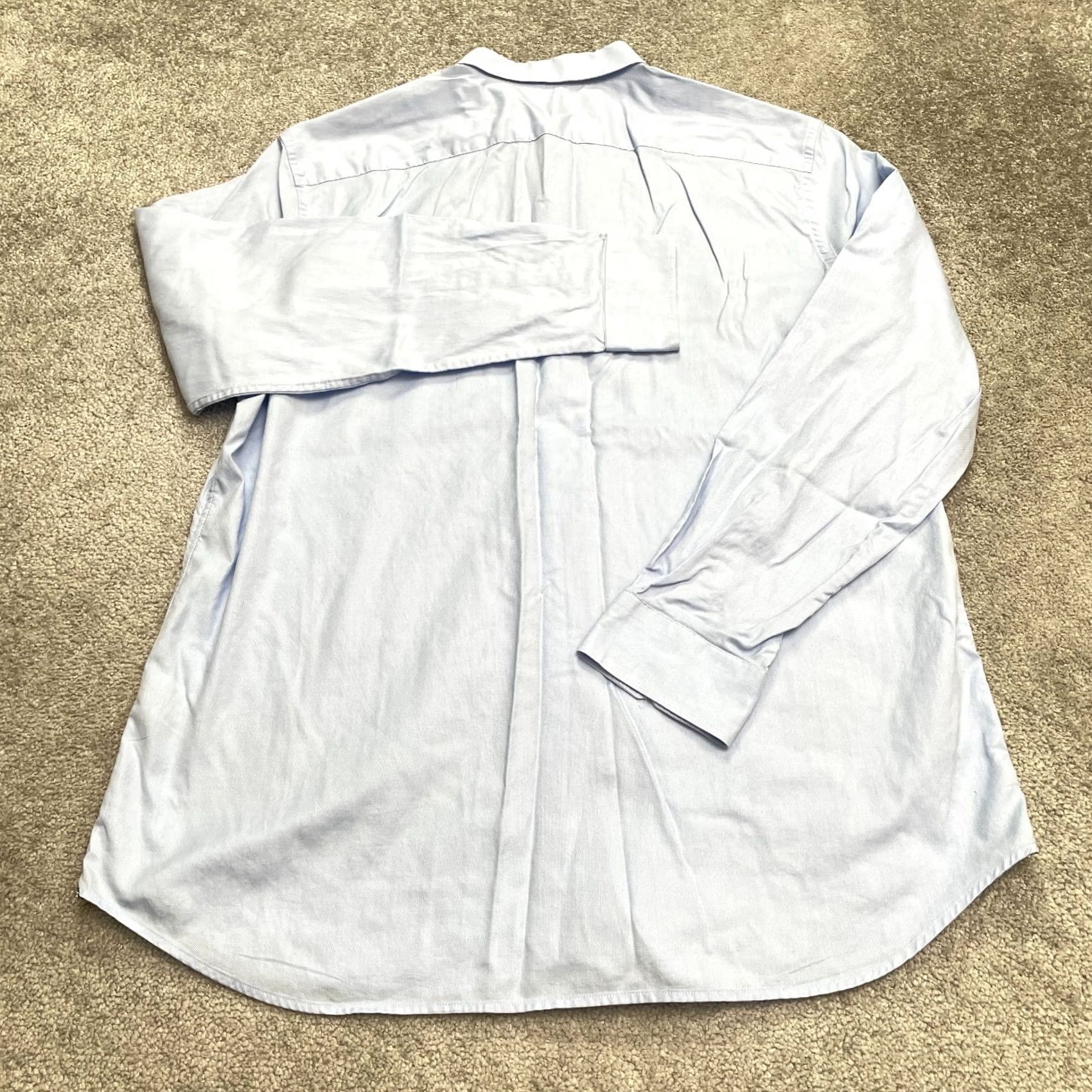 Banana Republic Banana Republic Dress Shirt Mens XL Light Blue Cotton Classic Work Size 46R - 2 Thumbnail