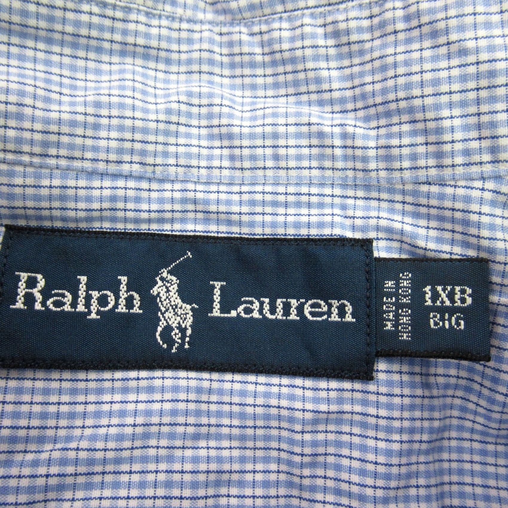 Polo Ralph Lauren Polo Ralph Lauren Shirt Mens 1XB Short Sleeve Button Front Casual Plaid Blue Polo Ralph Lauren Shirt Mens 1XB Short Sleeve Button Front Plaid Blue Size US XL / EU 56 / 4 - 4 Thumbnail