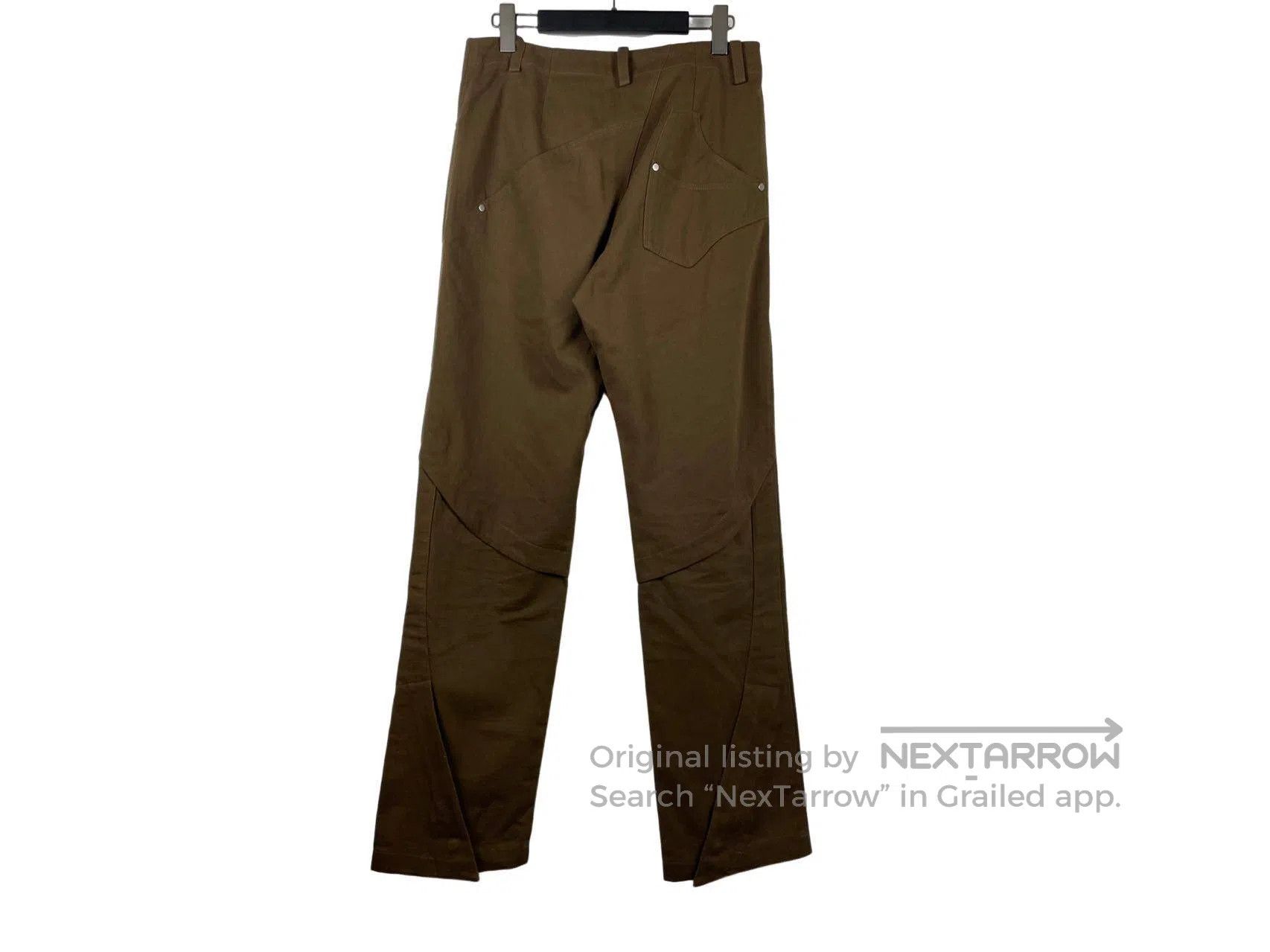 size? Side size S Brown Slant Front Trousers Size US 27 - 2 Thumbnail