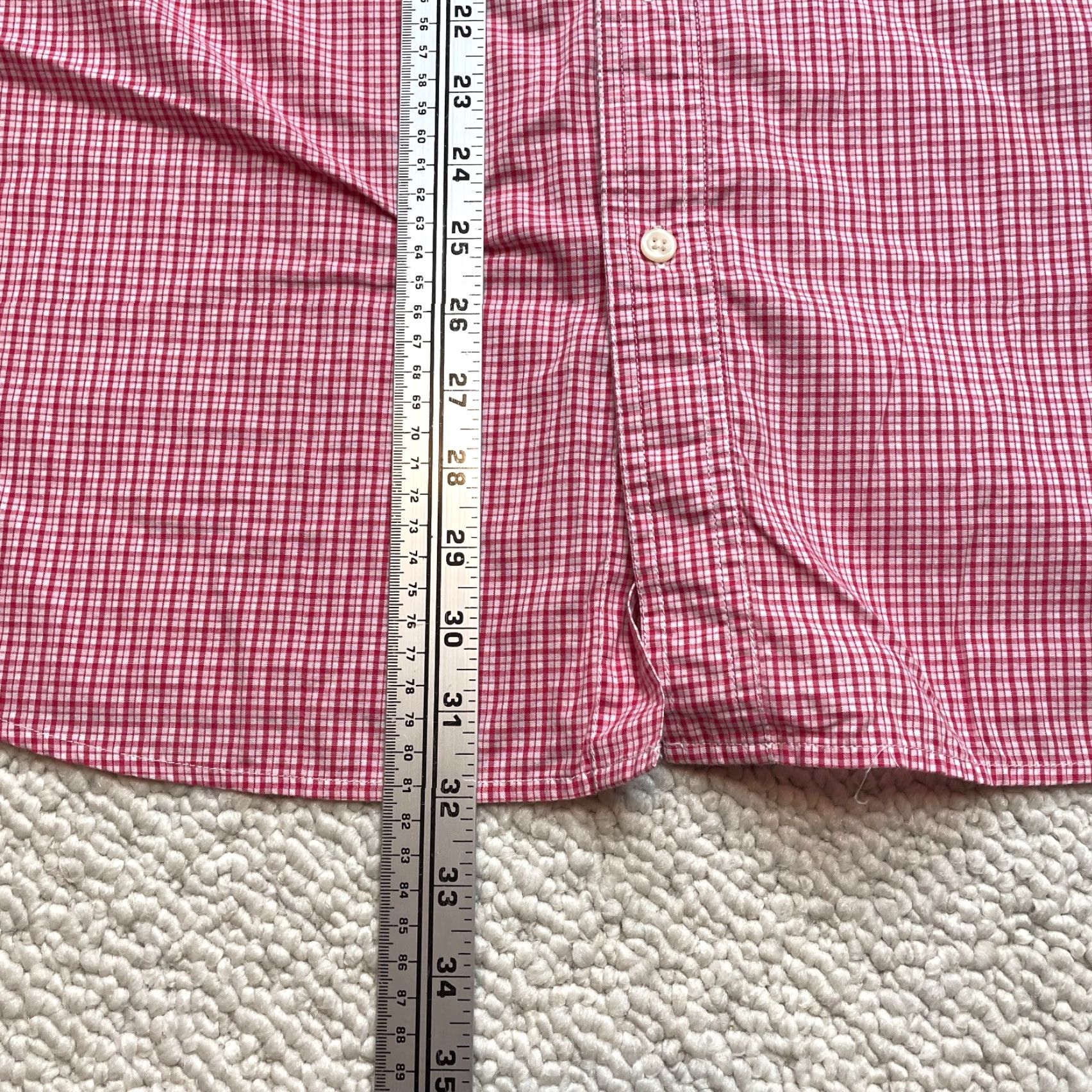 Chaps Chaps Shirt Short Sleeve Button-Up Mens 2XL Red Check Easy Care Collared Top Size US XXL / EU 58 / 5 - 7 Thumbnail
