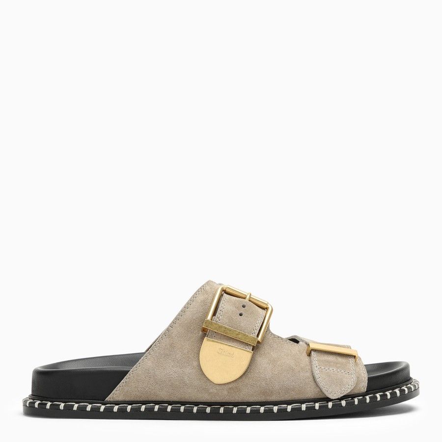 image of Chloe O1D2Blof0124 Calfskin In Grey Shoes, Women's (Size 7)
