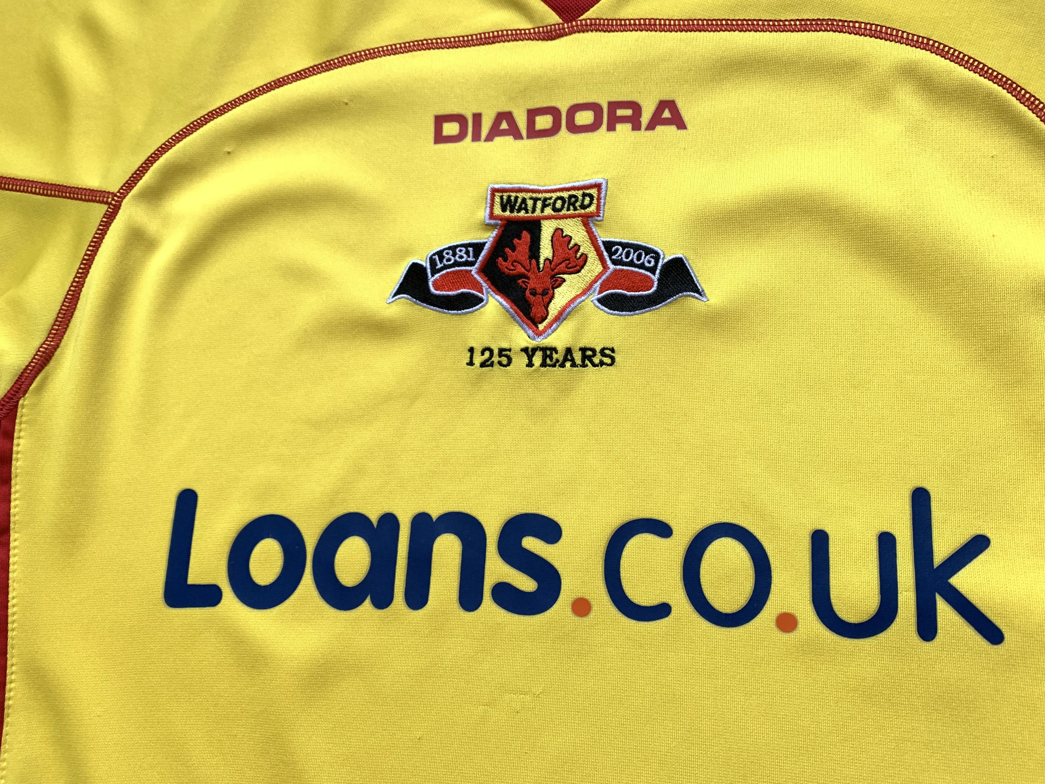 Diadora × Vintage Vintage Watford Diadora Football Jersey 2006-2007 Size US S / EU 44-46 / 1 - 4 Thumbnail