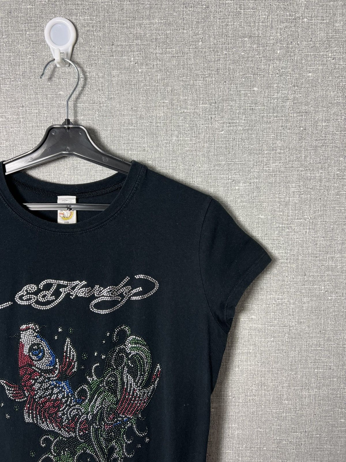 Ed Hardy Y2K Ed Hardy Big Logo With Rhinestones Carps Koi Tee Size M / US 6-8 / IT 42-44 - 3 Thumbnail