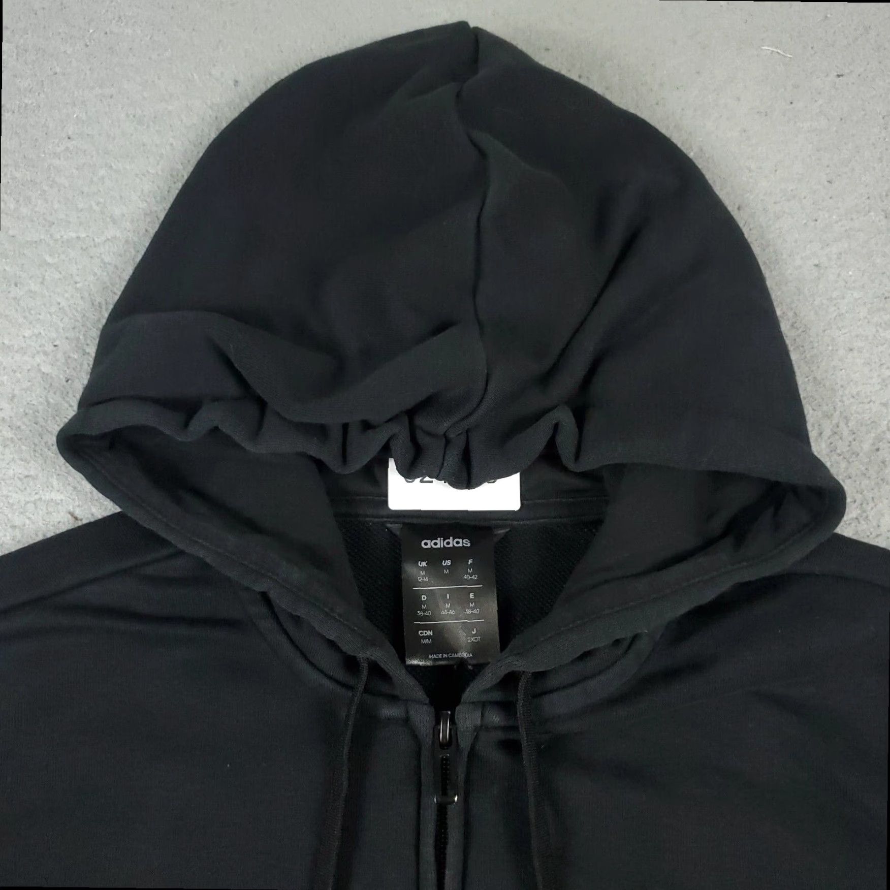Adidas Adidas Full Zip Hoodie Sweatshirt Black Cotton Blend Womens Medium Size M / US 6-8 / IT 42-44 - 2 Thumbnail