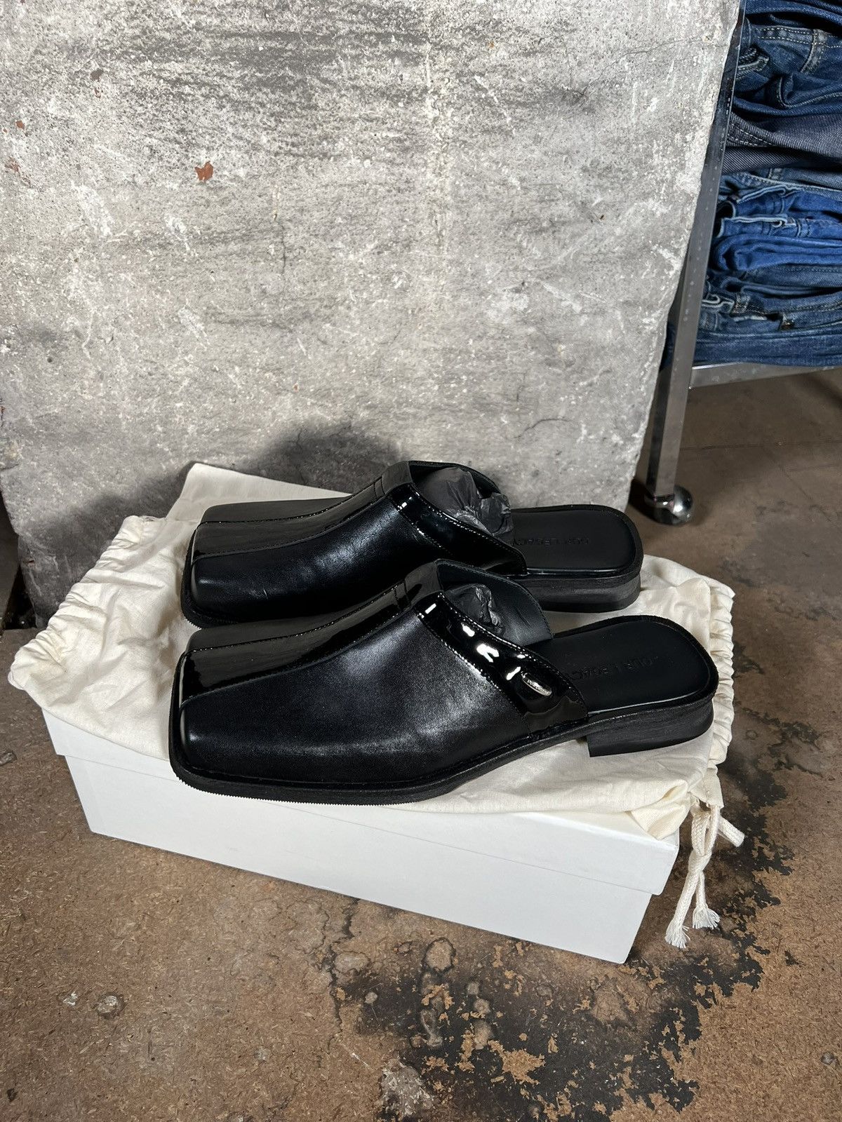 Our Legacy Our Legacy “Blunt Mule“ Size 42 EU Top Dyed Black Leather Size US 9 / EU 42 - 2 Thumbnail
