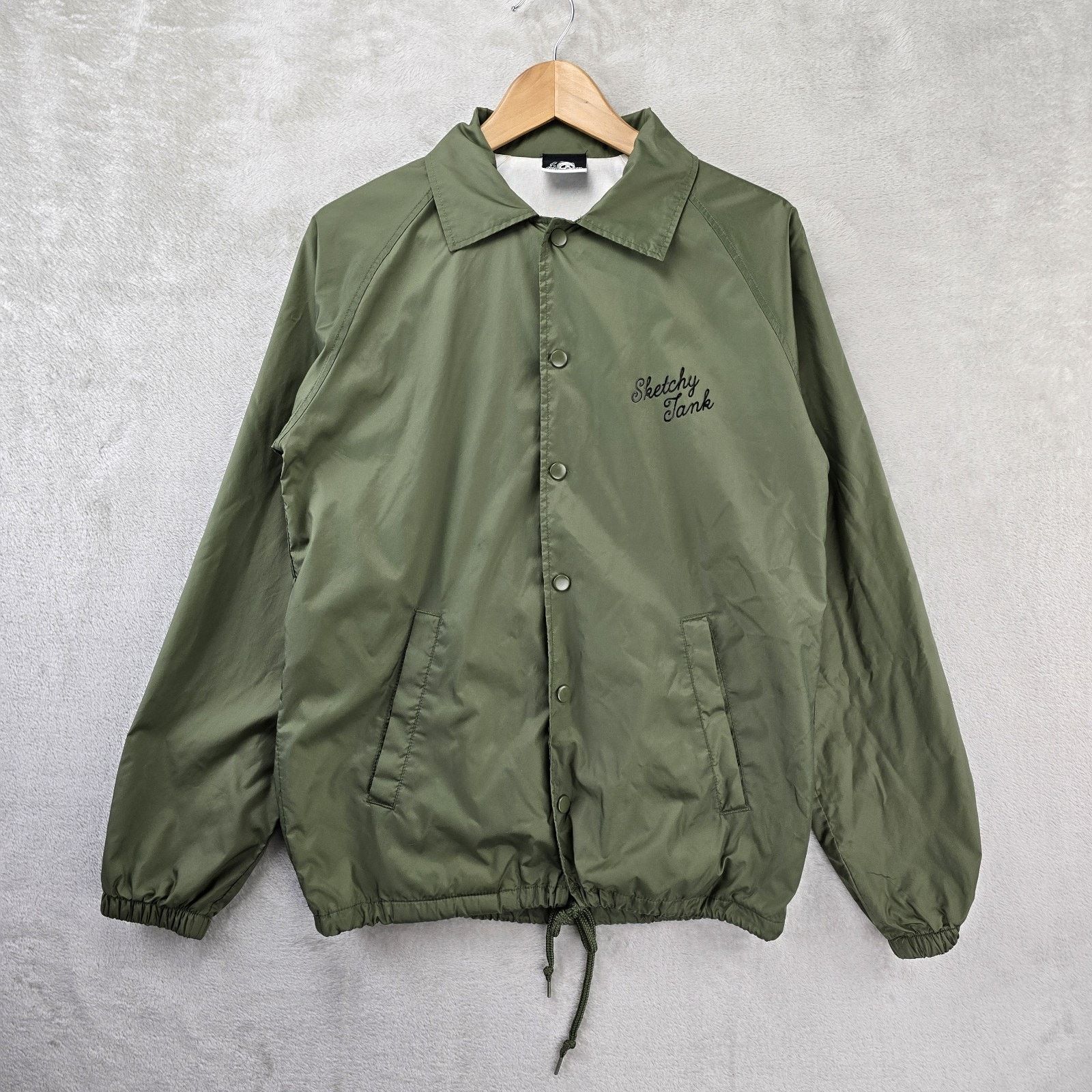 Other Sketchy Tank Coach Windbreaker Jacket Mens Small Skull Tree Size US S / EU 44-46 / 1 - 2 Thumbnail