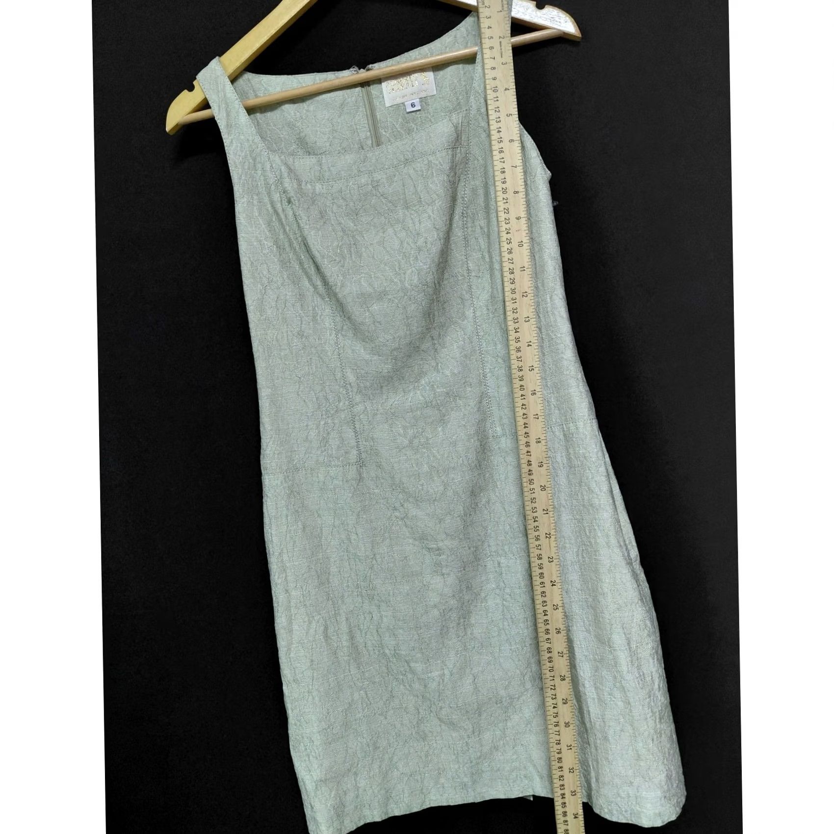Vintage Alberto Makali Green Sleeveless Dress Knee Length Women Size 6 Size M / US 6-8 / IT 42-44 - 7 Thumbnail