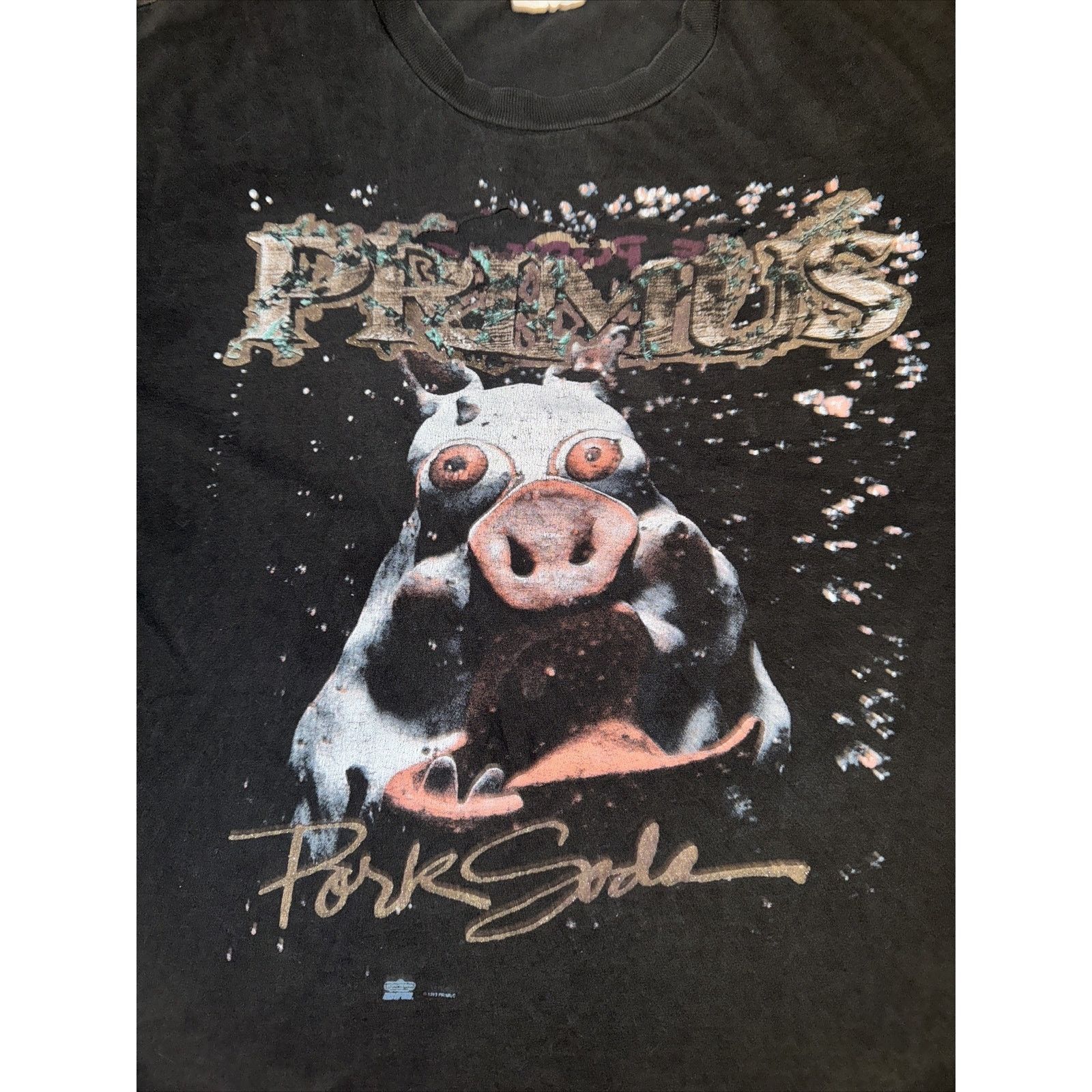 Band Tees × Hanes × Vintage Primus Tee 1993 Pork Soda Tour Cities Liquid Pig XL 22x26 Size US XL / EU 56 / 4 - 2 Thumbnail