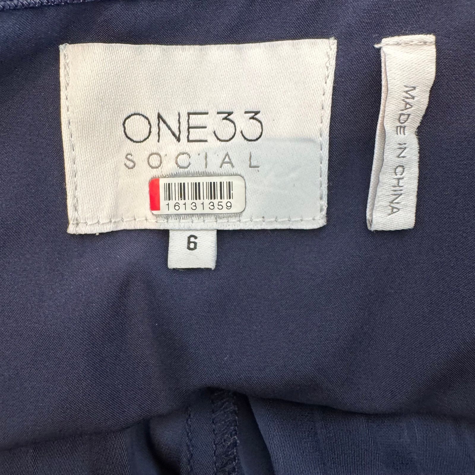 Other One 33 Social Navy Pleated Cocktail Formal Pantsuit Size 28" / US 6 / IT 42 - 10 Thumbnail