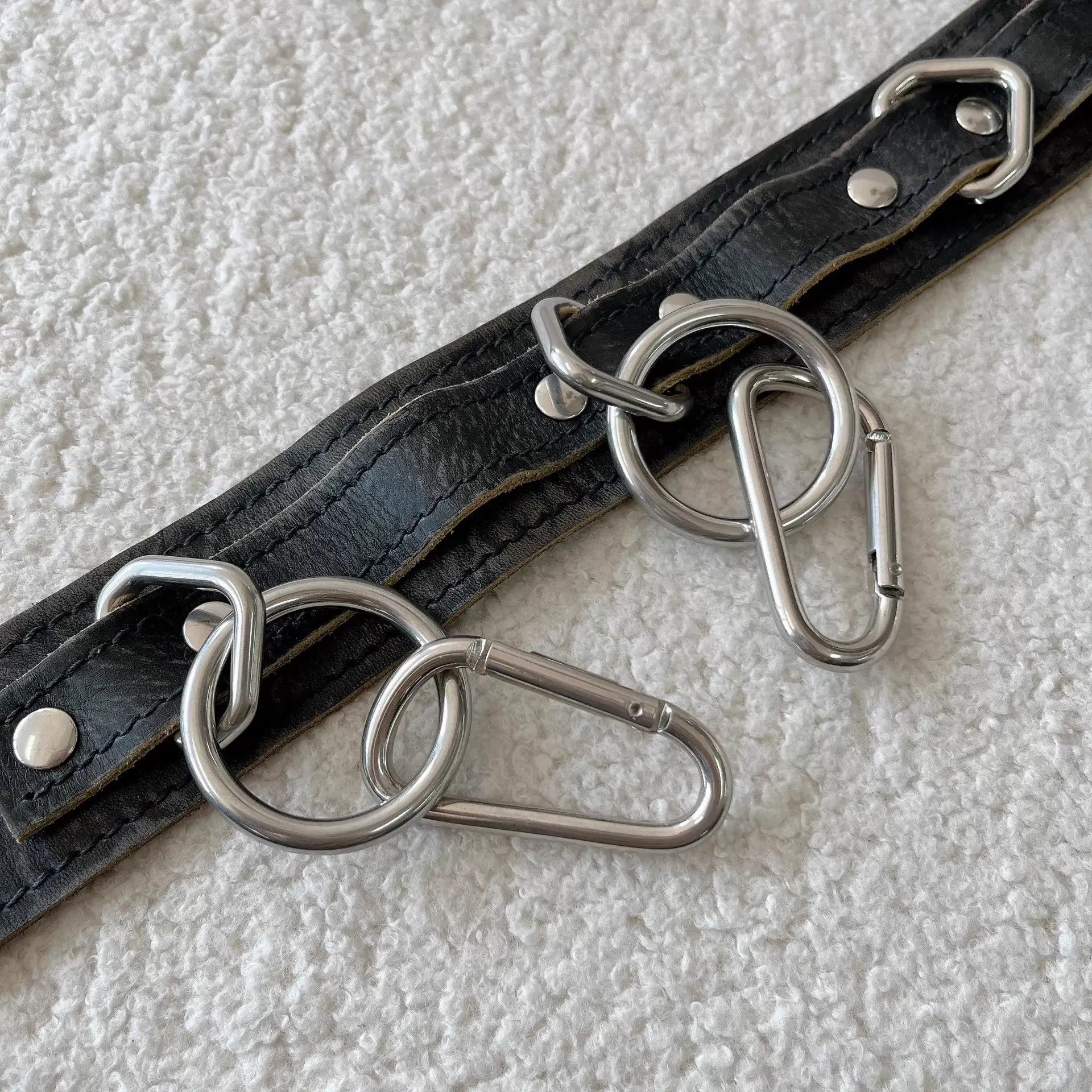 Prada Prada Black Heavyduty Biker Metal Charm Belt Size ONE SIZE - 6 Thumbnail