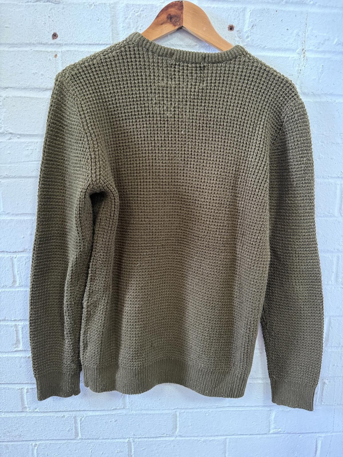 Designer 677 Alcott Waffle Knit Sweater - Olive Green Size US L / EU 52-54 / 3 - 4 Thumbnail