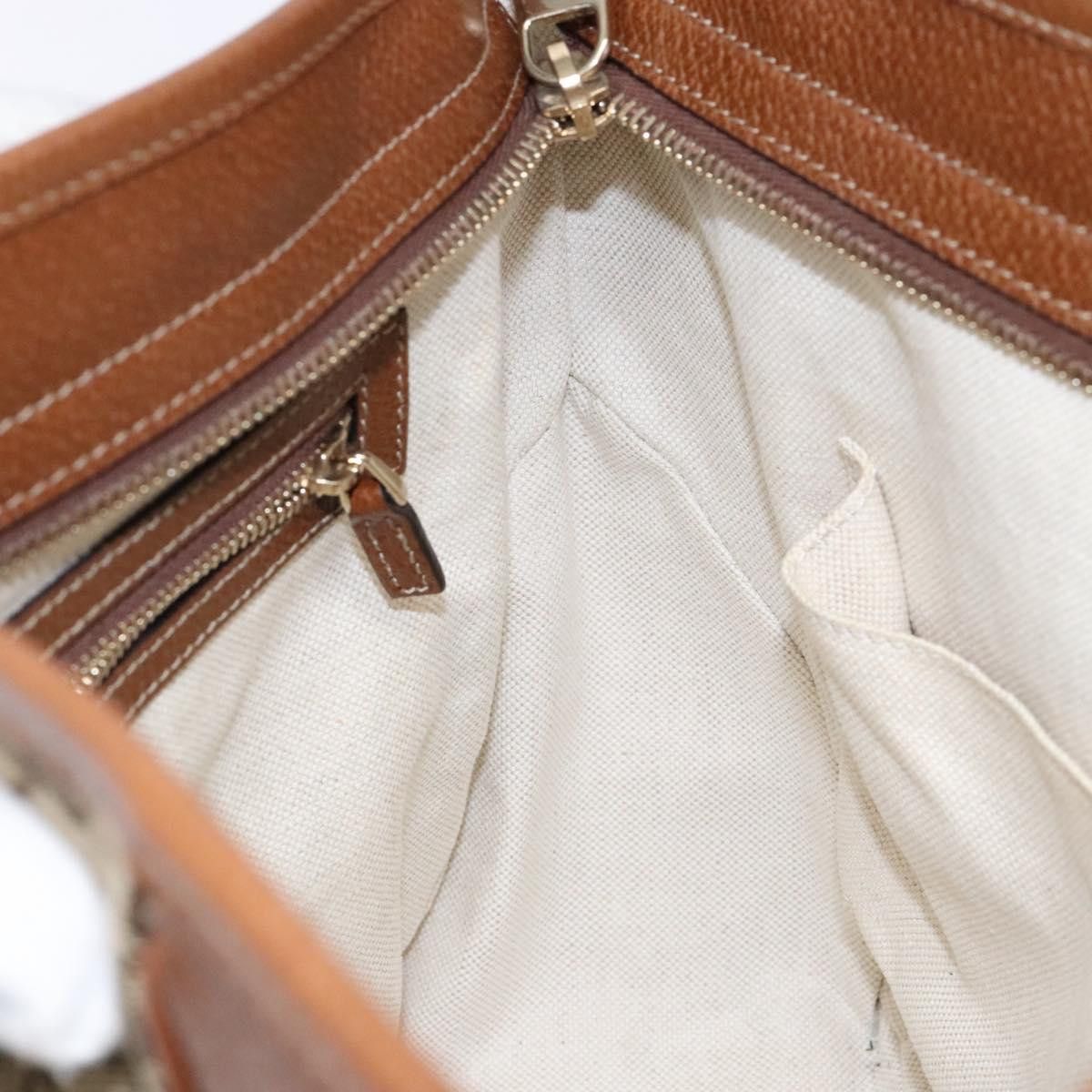 Gucci GUCCI GG Canvas Hand Bag Beige Gold Size ONE SIZE - 19 Thumbnail