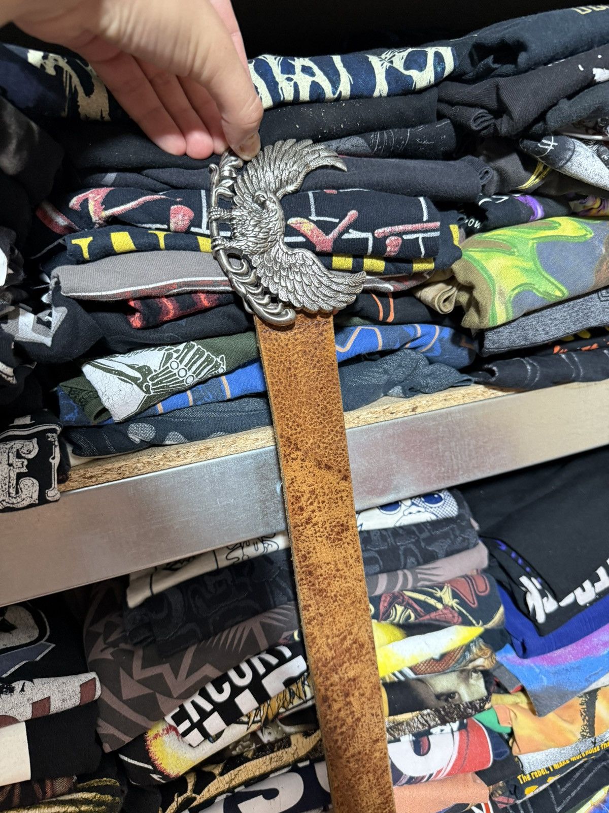 Hysteric Glamour Vintage 1990s The Great American Buckle Bikers Belt Y2K Hype Size ONE SIZE - 7 Thumbnail