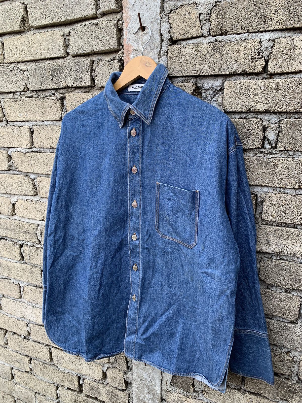 Japanese Brand 🔥Steals🔥 Macphee denim shirt button up Size L / US 10 / IT 46 - 2 Thumbnail