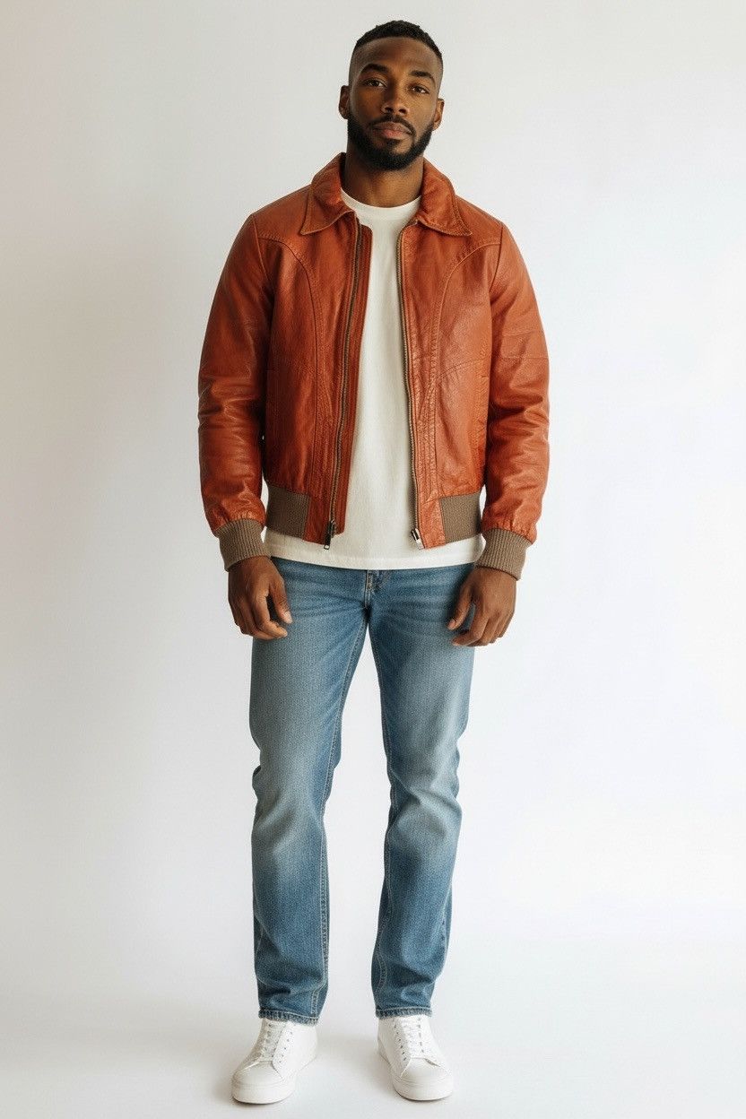 Le Grande Bleu (L.G.B.) 🔥Vintage 2000's daquiperloro Buffalo Leather Jacket Size US S / EU 44-46 / 1 - 3 Thumbnail