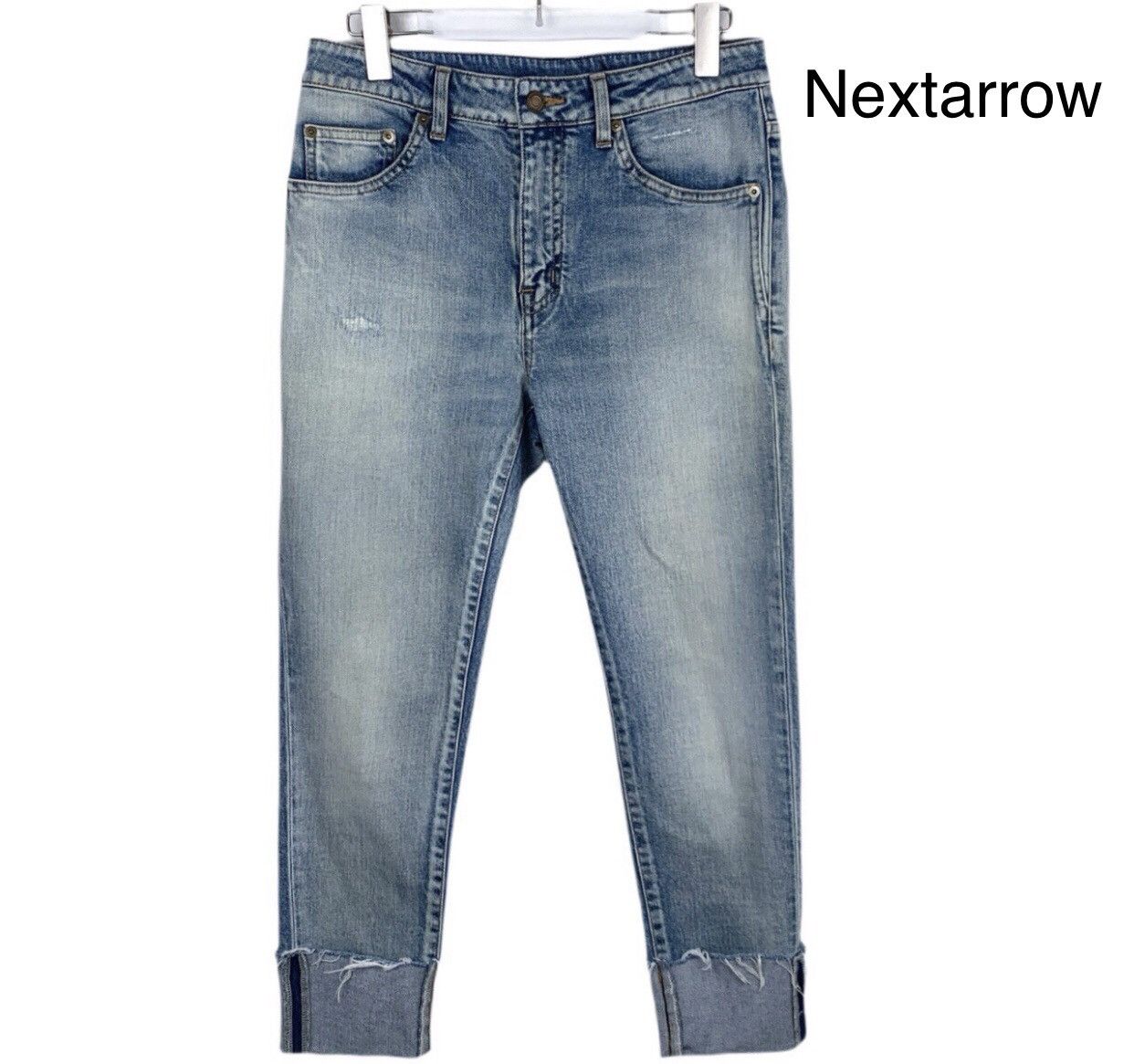 Saint Laurent Paris Saint Laurent SLP Saint Laurent logo leather label jeans Size US 29 - 1 Thumbnail