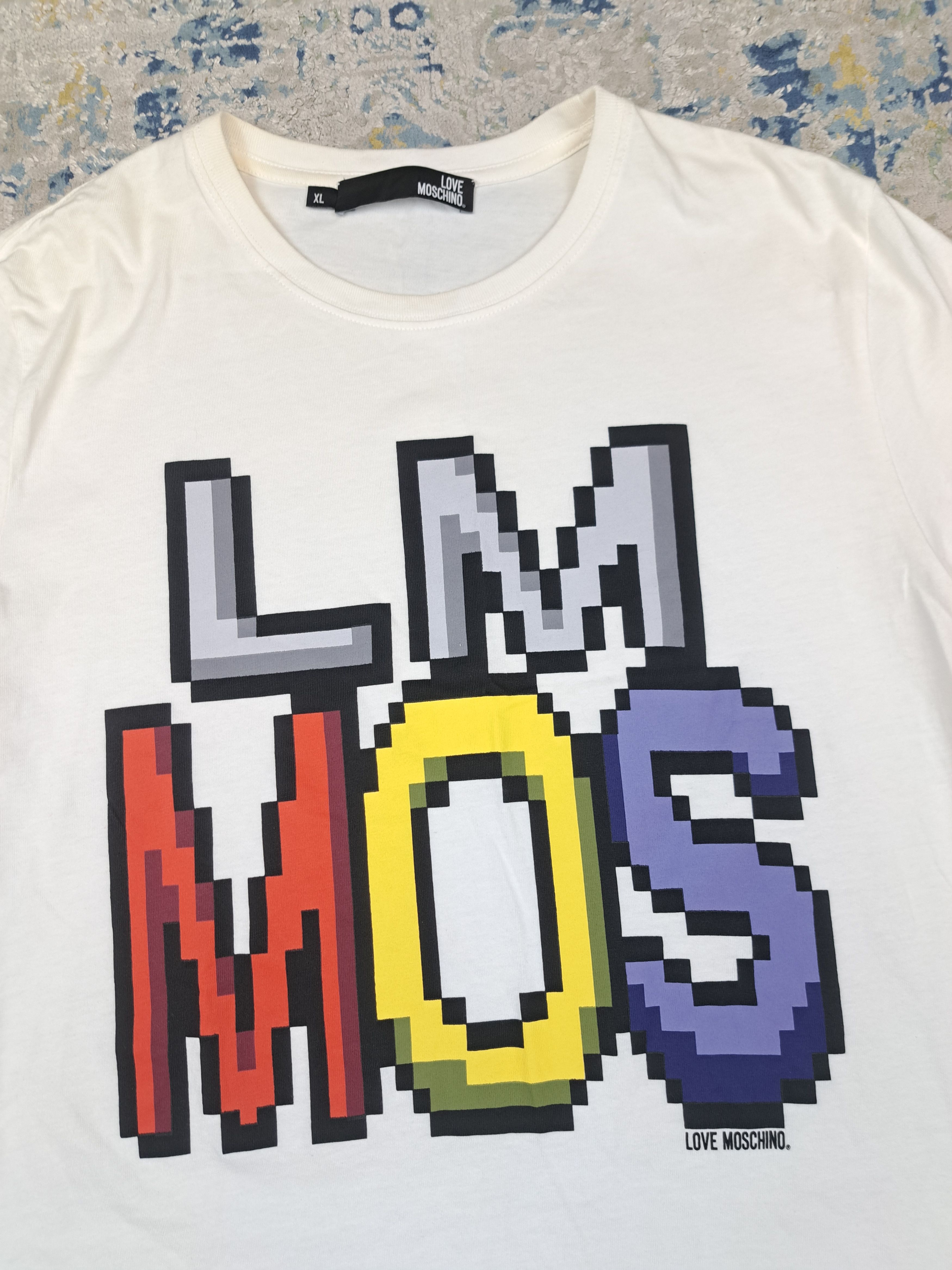 Moschino Love Moschino Big Logo Print Tee Luxury Designer Size US XL / EU 56 / 4 - 2 Thumbnail