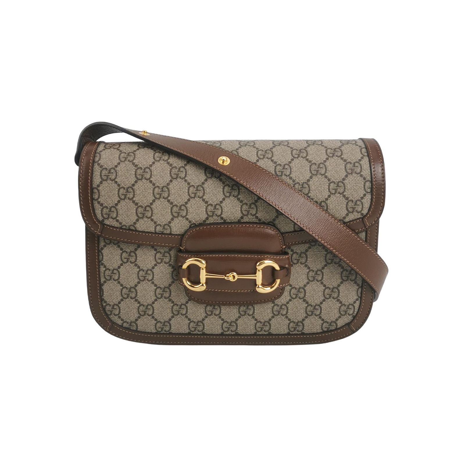 Gucci Gucci 1955 GG Supreme Horsebit Shoulder Bag Size ONE SIZE - 1 Thumbnail