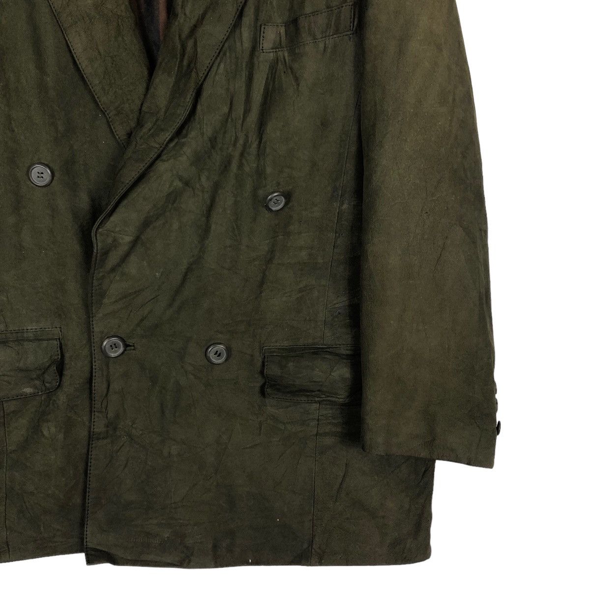 Issey Miyake 🔥Vintage Genuine Leather Jacket Biker Sub Urban Tokyo Made Size US L / EU 52-54 / 3 - 5 Thumbnail