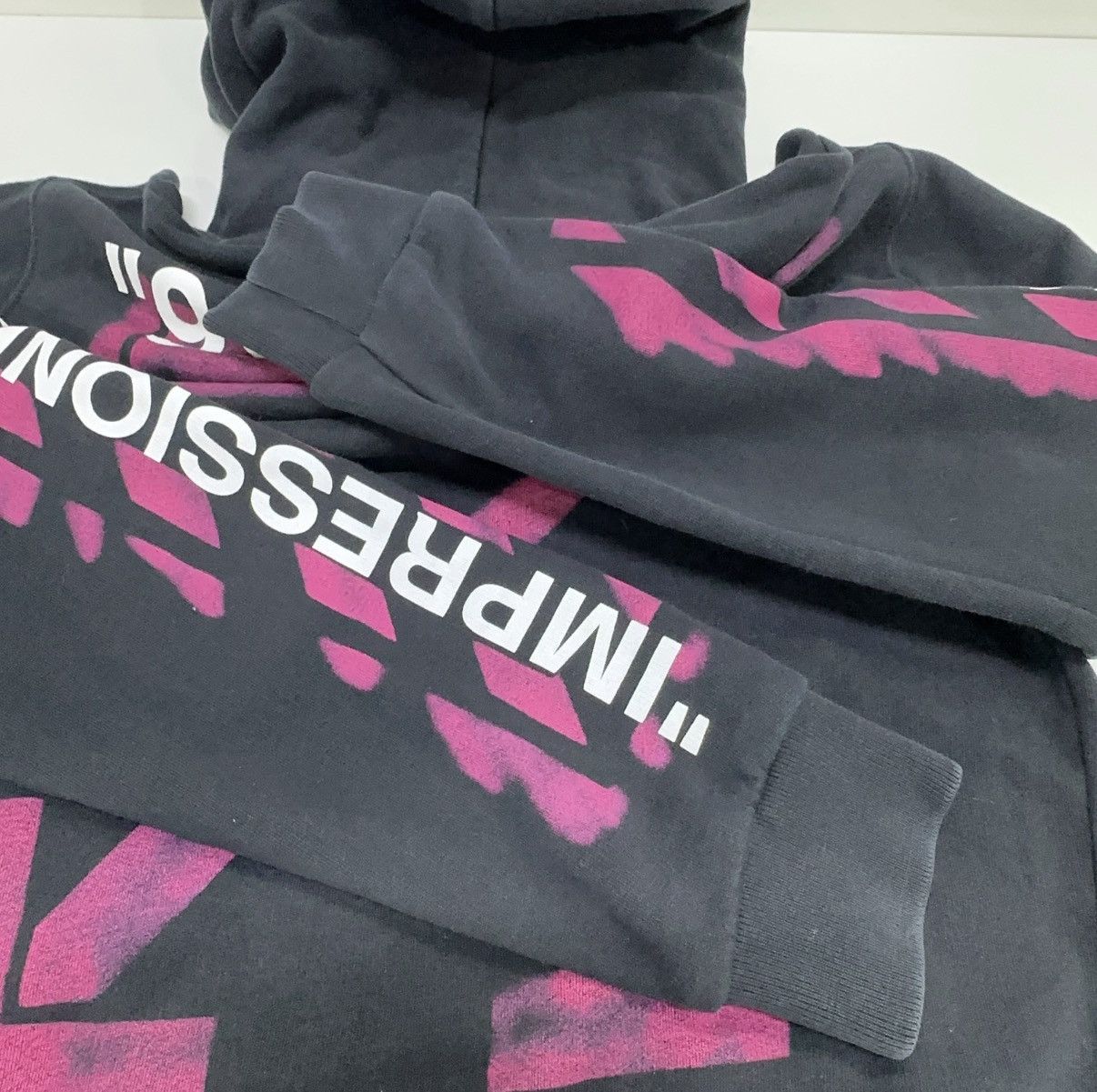 Off-White Off-White SS19 Diag Stencil Hoodie Size US S / EU 44-46 / 1 - 7 Thumbnail
