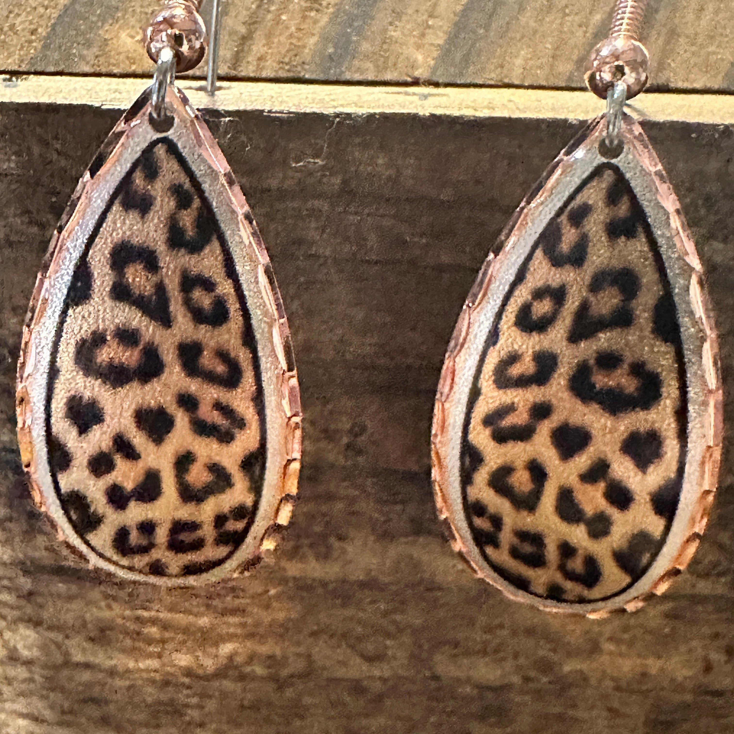 Other Handmade Boho Copper Earrings, Leopard Wire Drop Earrings, G Size ONE SIZE - 4 Thumbnail