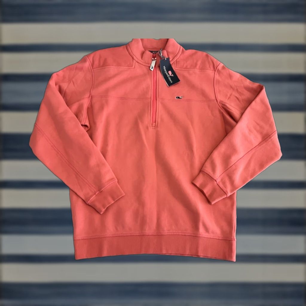 Vineyard Vines VINEYARD VINES Collegiate Shep Quarter-Zip Pullover Long Sleeve Jetty Red Small Sweatshirt Mens S Pullover Zip Cotton Solid Size US S / EU 44-46 / 1 - 1 Thumbnail