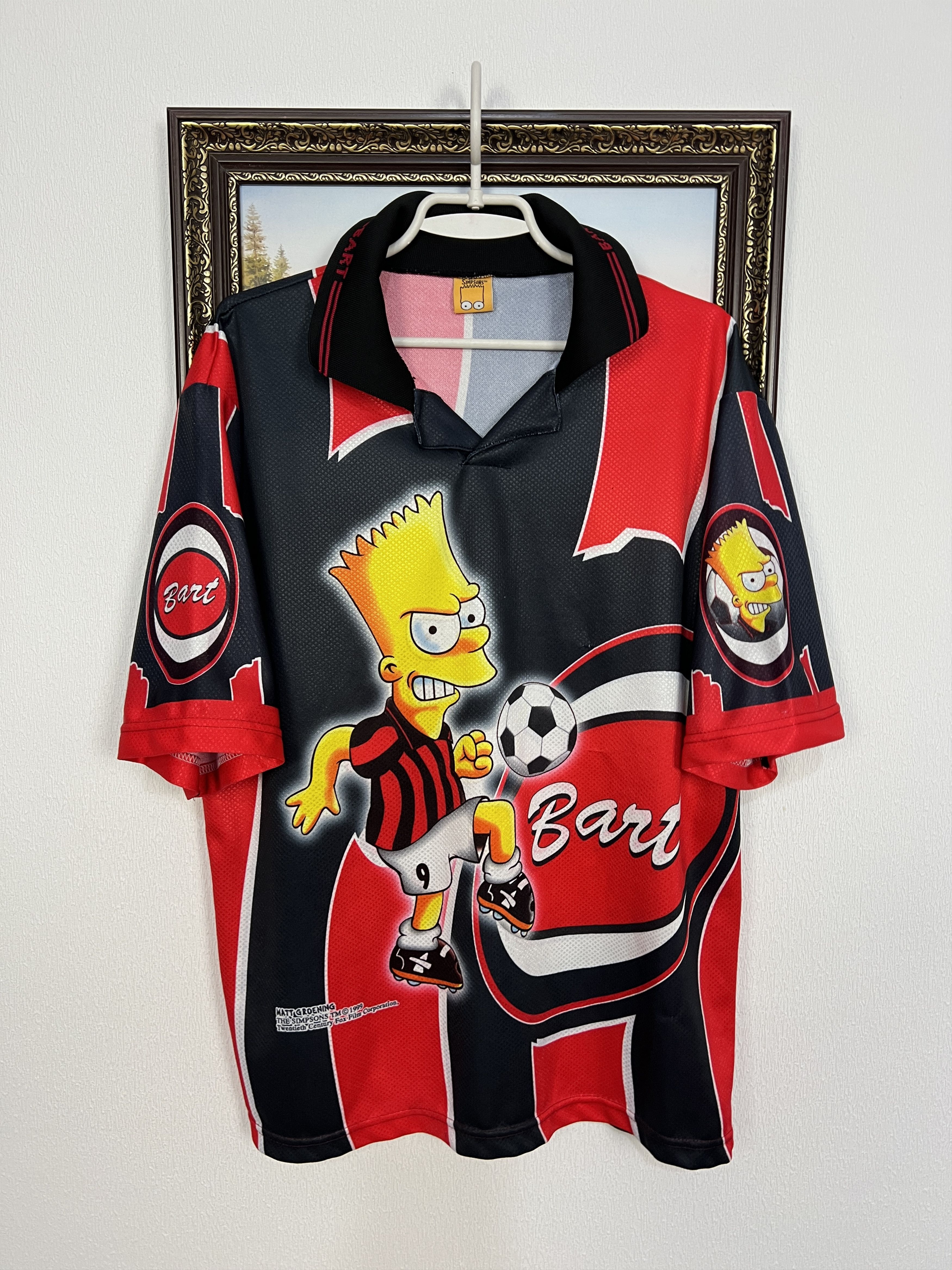 The Simpsons AC Milan Bart Simpson Football Shirt Print Maglia Jersey Size US XL / EU 56 / 4 - 1 Thumbnail