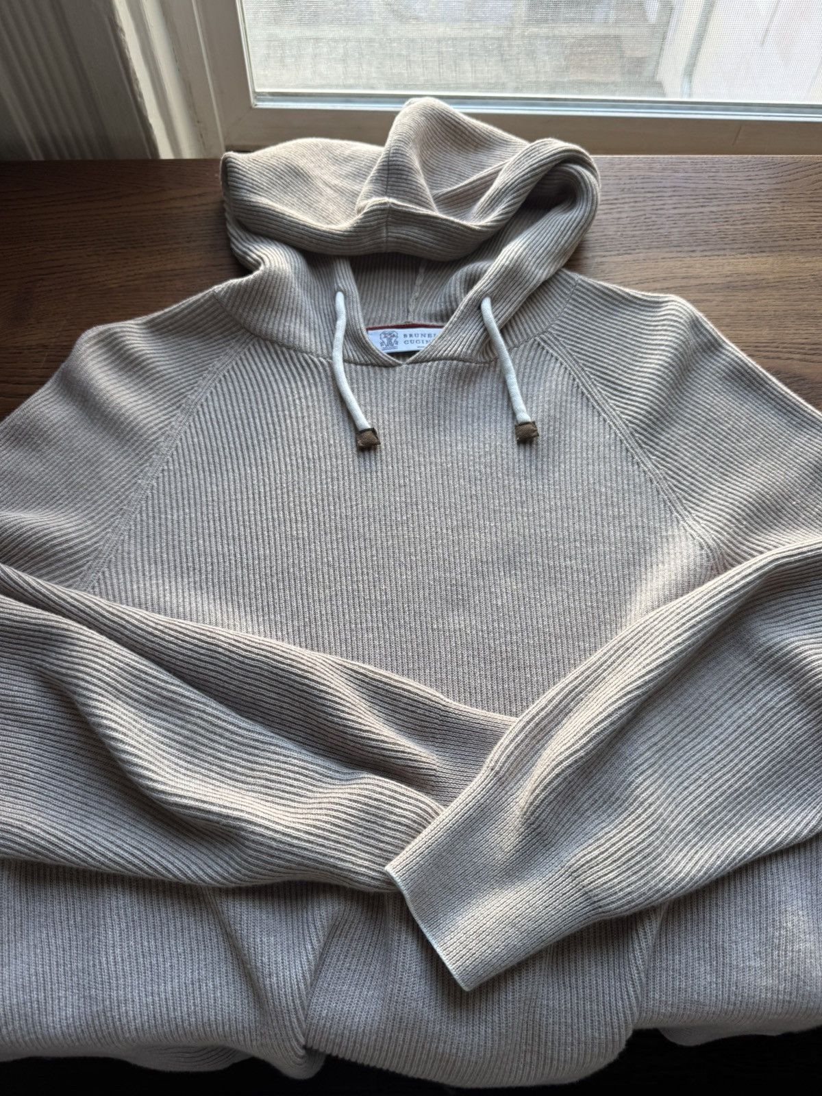 Brunello Cucinelli Brunello Cucinelli Ribbed Hoodie Size US M / EU 48-50 / 2 - 1 Thumbnail