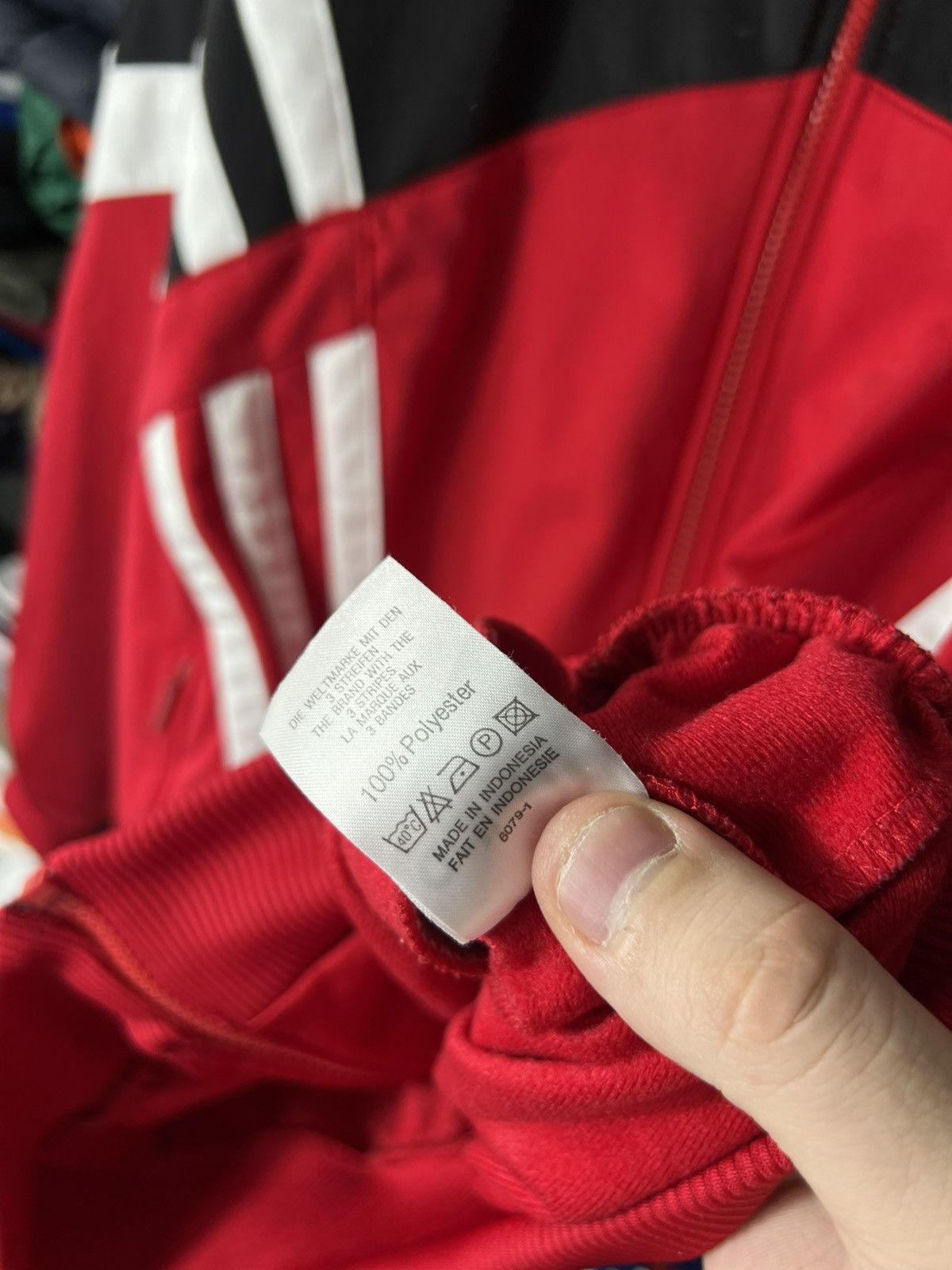 Adidas Vintage Adidas Track Jacket Red Black 90s Three Stripes Size US M / EU 48-50 / 2 - 11 Thumbnail