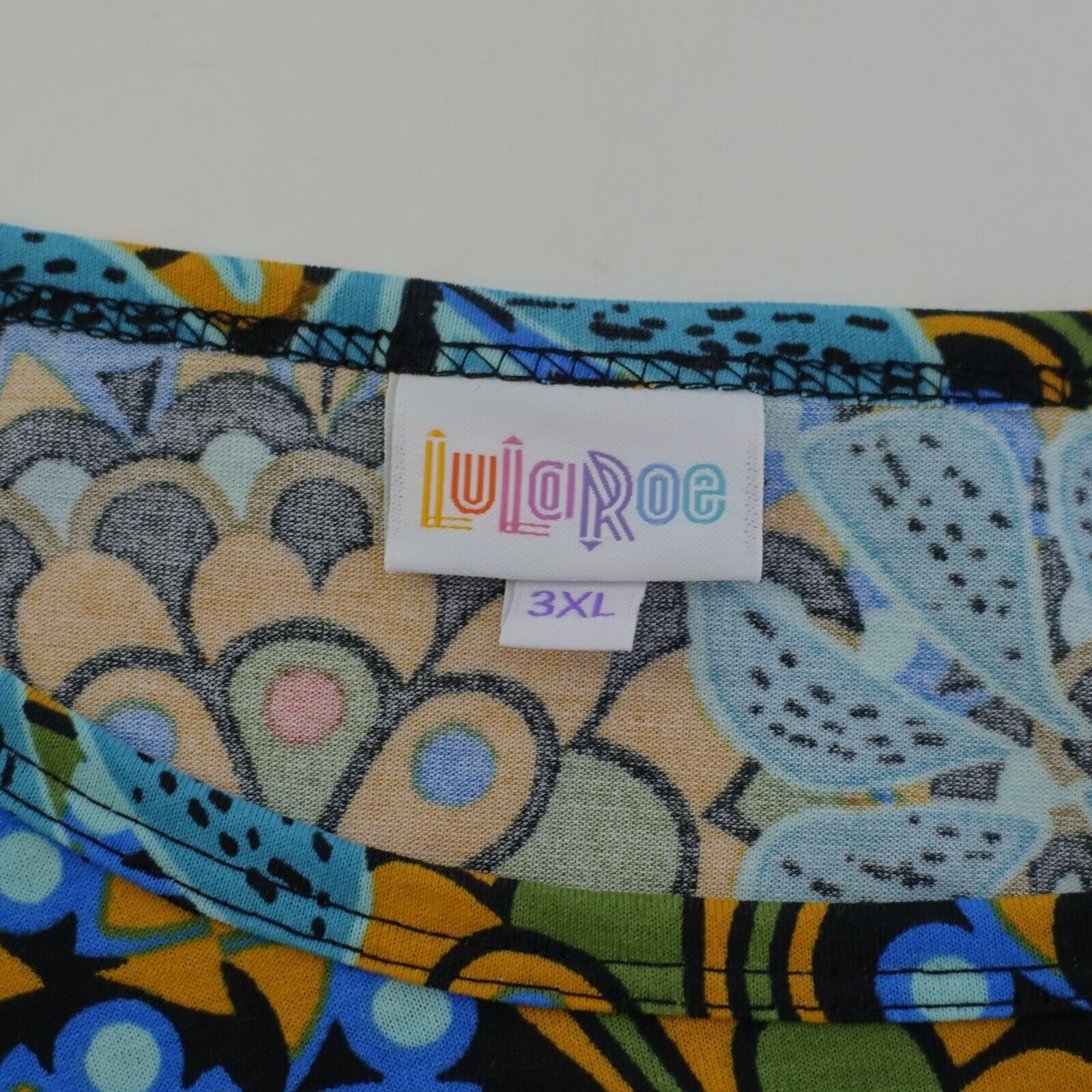 Designer NEW Lularoe Gigi 3XL Short Sleeve Teal Orange Green Floral B Size 3XL / US 20-22 - 8 Thumbnail