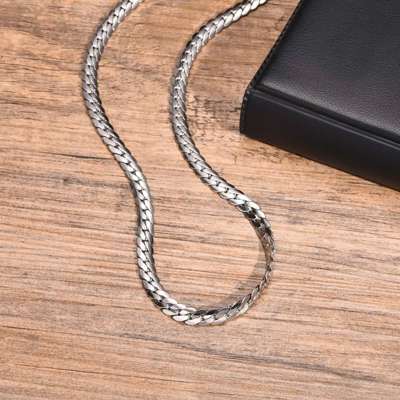 Jewelry × Vintage Flat Cuban Chain Necklace Size ONE SIZE - 4 Thumbnail