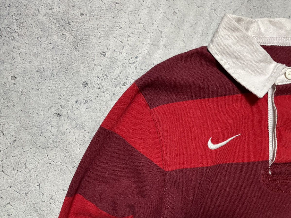 Nike Nike Vintage Striped Rugby Long Sleeve ATHDPT Y2K Swoosh Size US S / EU 44-46 / 1 - 7 Thumbnail
